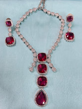 Exquisite Ruby & Diamond Necklace Set – Premium Bridal Jewelry