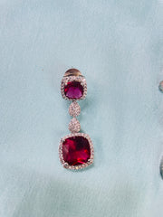 Exquisite Ruby & Diamond Necklace Set – Premium Bridal Jewelry