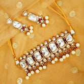 Majestic Kundan Pearl Bridal Choker Set